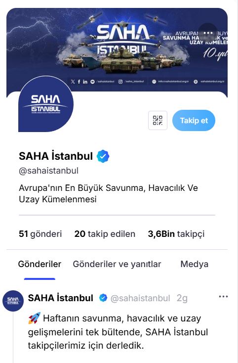 SAHA İstanbul Teknofest Sosyal Profili