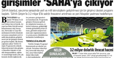 Savunma Sanayiinde Yerli Girişimler SAHA'ya Çıkıyor